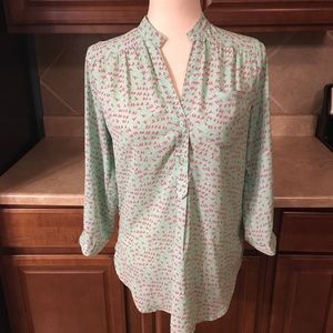 Pixley Colibri Mint and Pink Bird Print Tunic